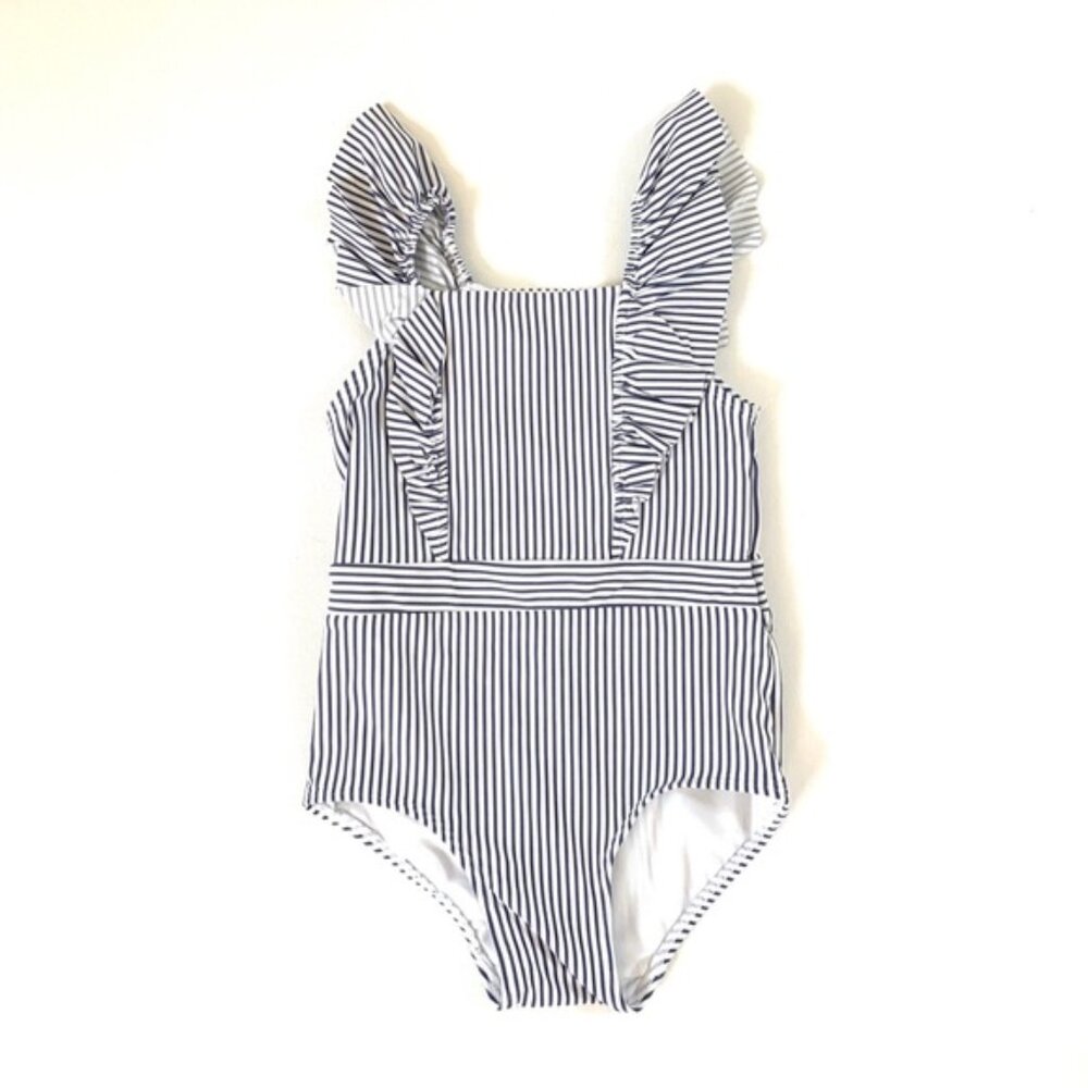 H&M Baby Girl Striped Ruffle Swimsuit